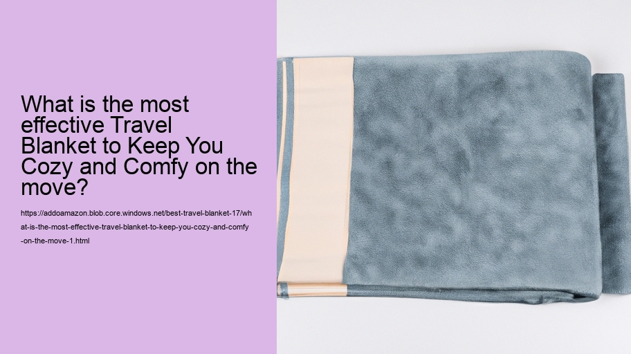 What is the most effective Travel Blanket to Keep You Cozy and Comfy on the move?