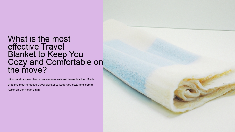 What is the most effective Travel Blanket to Keep You Cozy and Comfortable on the move?