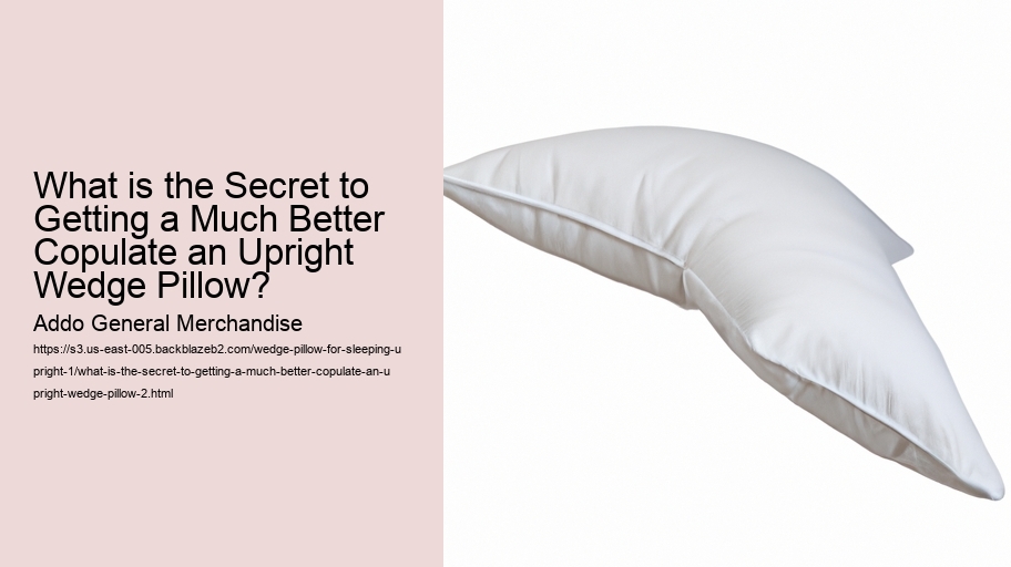 What is the Secret to Getting a Much Better Copulate an Upright Wedge Pillow?