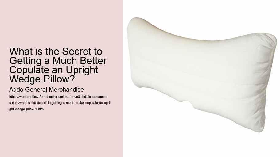 What is the Secret to Getting a Much Better Copulate an Upright Wedge Pillow?