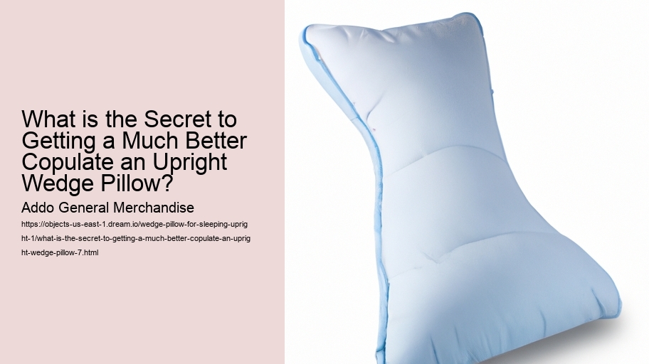 What is the Secret to Getting a Much Better Copulate an Upright Wedge Pillow?