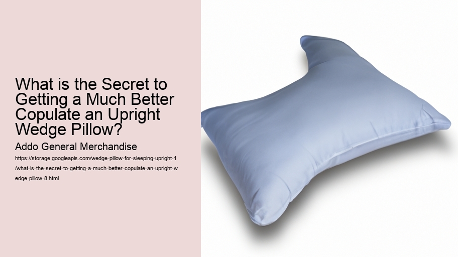 What is the Secret to Getting a Much Better Copulate an Upright Wedge Pillow?