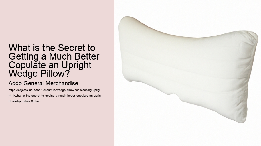 What is the Secret to Getting a Much Better Copulate an Upright Wedge Pillow?