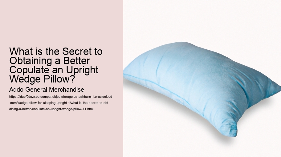 What is the Secret to Obtaining a Better Copulate an Upright Wedge Pillow?
