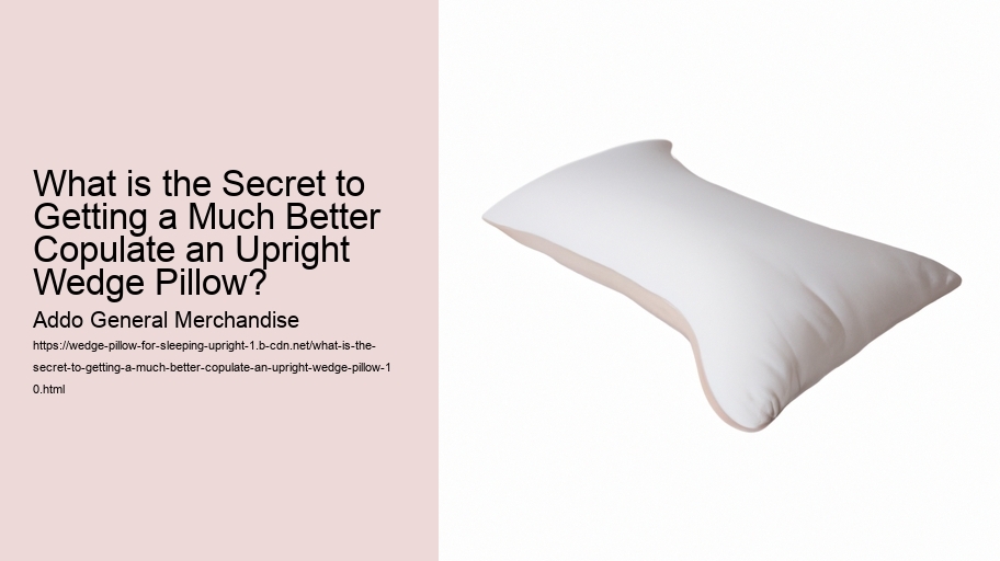 What is the Secret to Getting a Much Better Copulate an Upright Wedge Pillow?