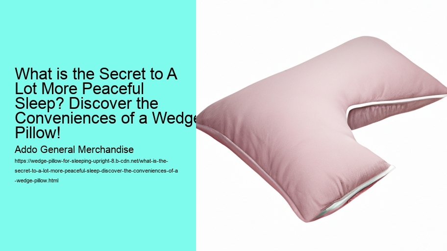 What is the Secret to A Lot More Peaceful Sleep? Discover the Conveniences of a Wedge Pillow!