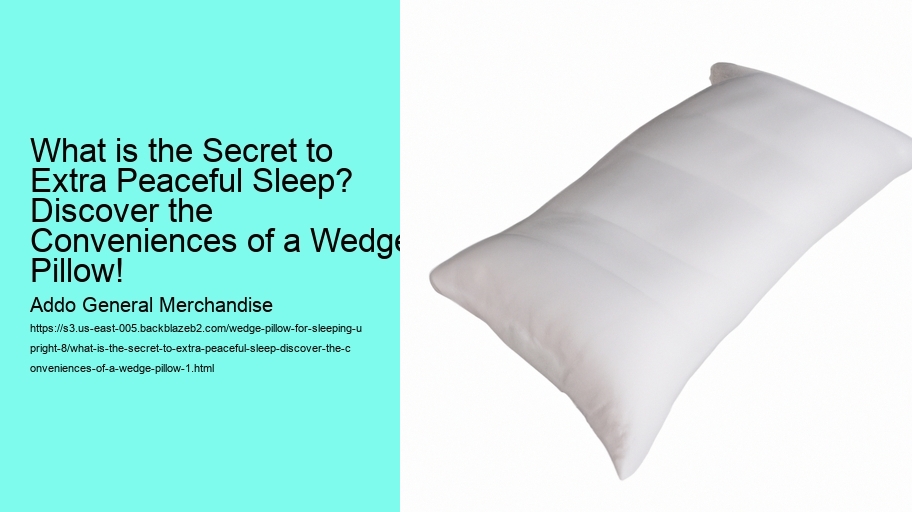 What is the Secret to Extra Peaceful Sleep? Discover the Conveniences of a Wedge Pillow!