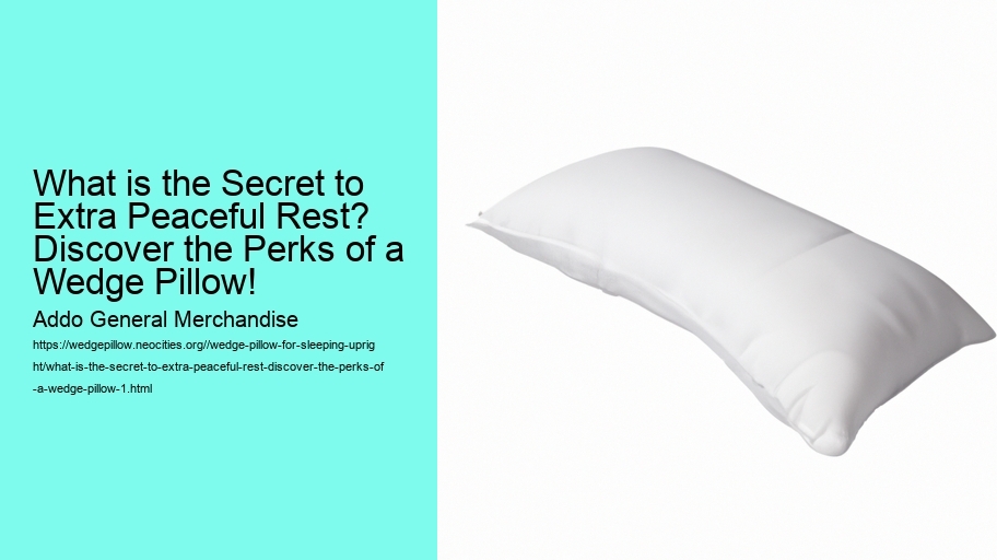 What is the Secret to Extra Peaceful Rest? Discover the Perks of a Wedge Pillow!